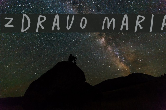 ZDRAVO MARIA Font examples