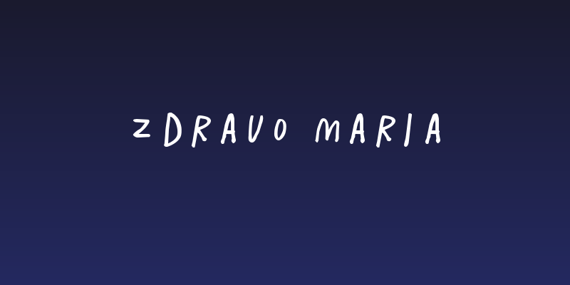 ZDRAVO MARIA Social Header