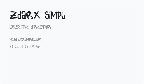 Zdarx Simpl Business Card