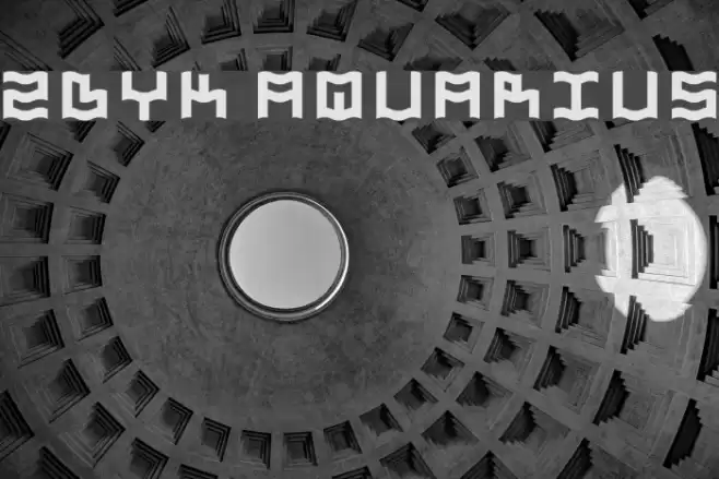 Zdyk Aquarius Font examples