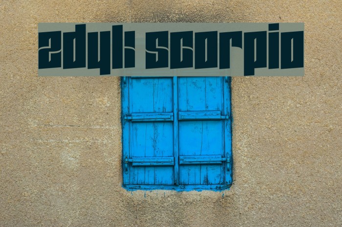 Zdyk Scorpio Font examples