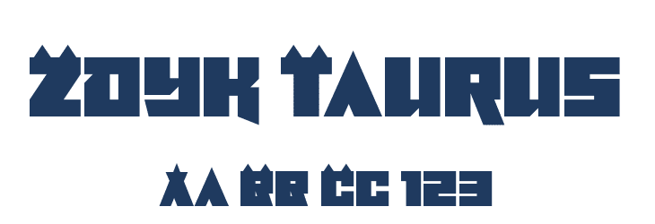 Zdyk Taurus Font Preview