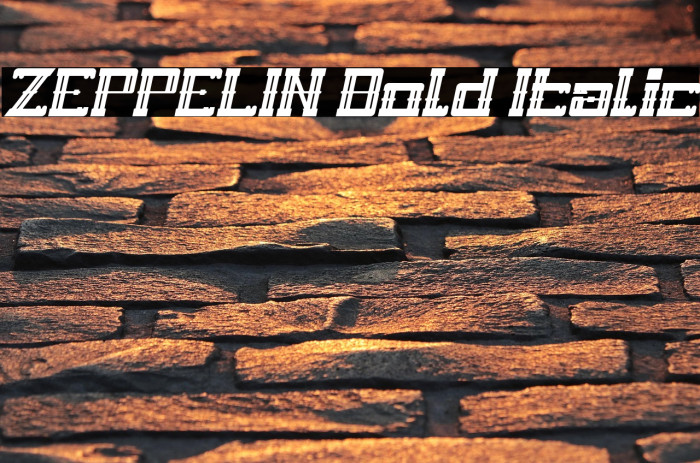 ZEPPELIN Bold Italic Example 3