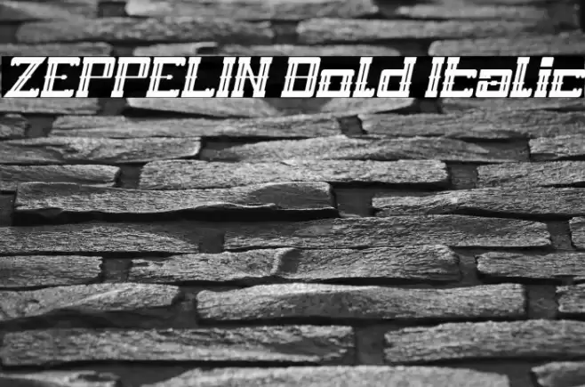 ZEPPELIN Bold Italic Font examples