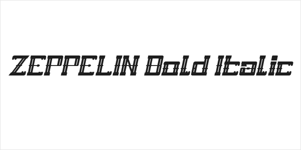 ZEPPELIN Bold Italic Logo
