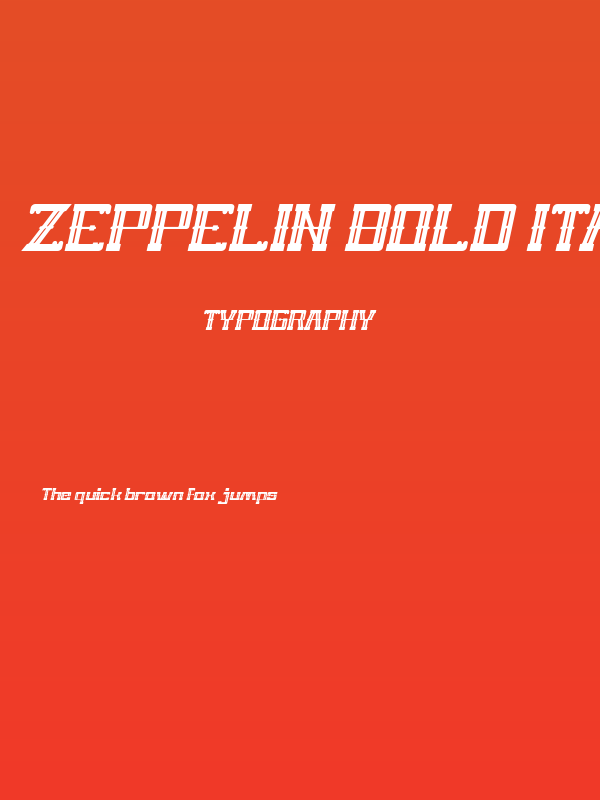 ZEPPELIN Bold Italic Poster