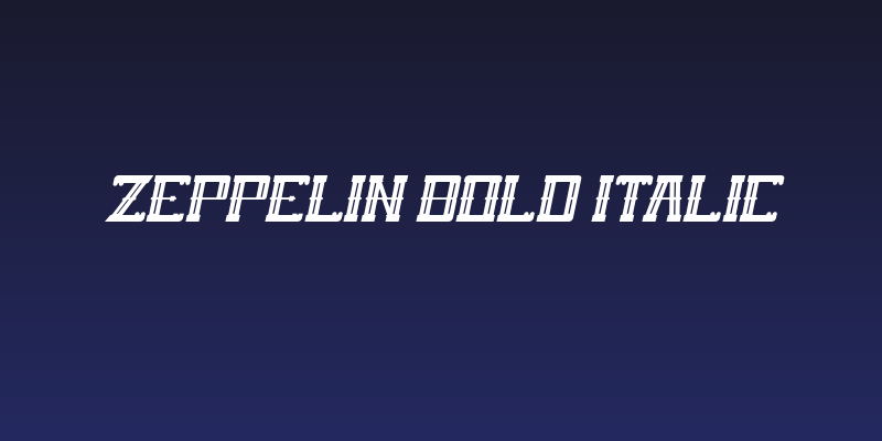 ZEPPELIN Bold Italic Social Header