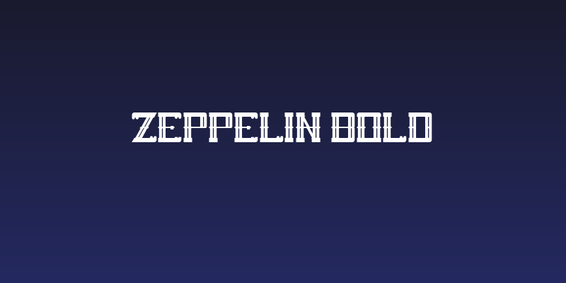 ZEPPELIN Bold Social Header