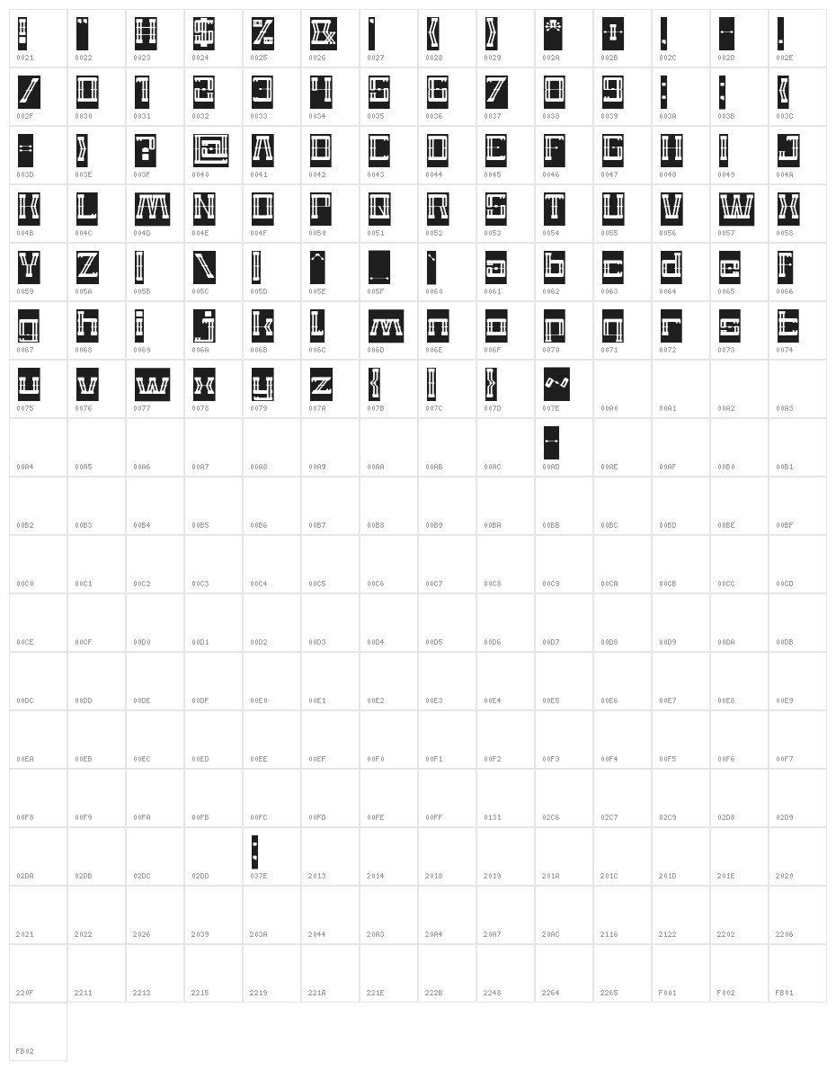 ZEPPELIN-Inverse Character Map