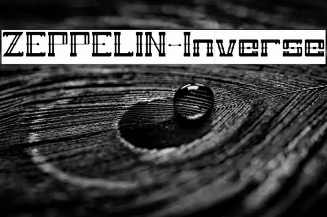 ZEPPELIN-Inverse Font examples