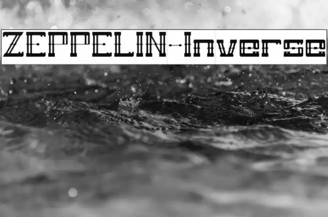 ZEPPELIN-Inverse Font examples