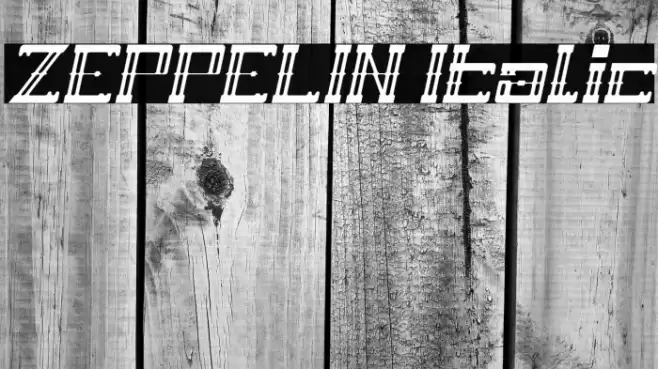 ZEPPELIN Italic Font examples