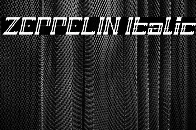 ZEPPELIN Italic Font examples