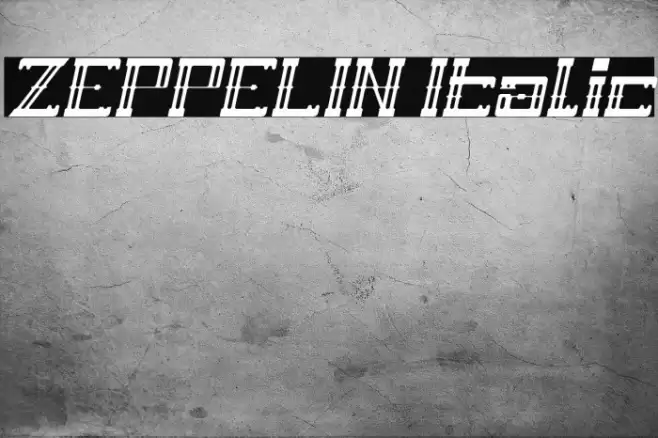 ZEPPELIN Italic Font examples