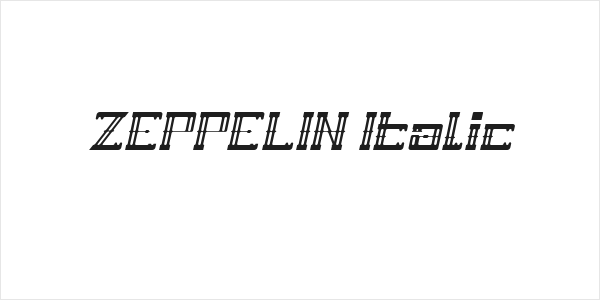 ZEPPELIN Italic Logo