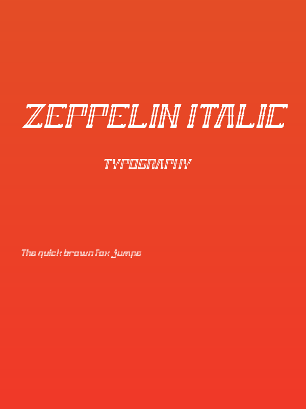 ZEPPELIN Italic Poster