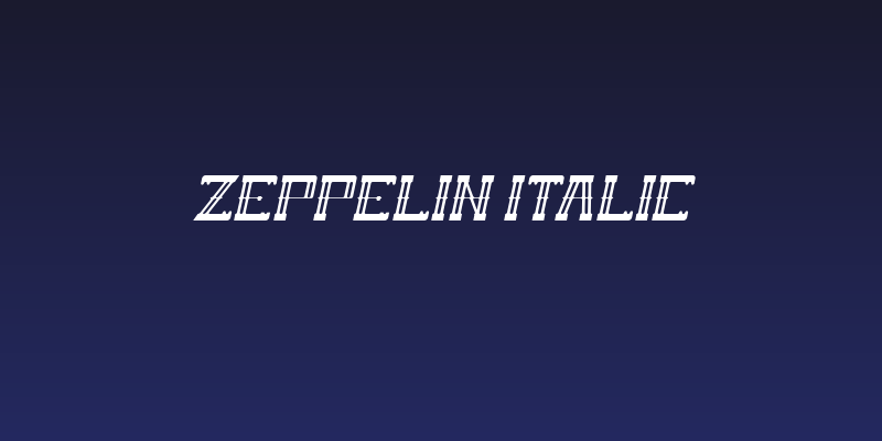 ZEPPELIN Italic Social Header