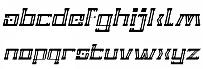 ZEPPELIN Italic फ़ॉन्ट लोअरकेस
