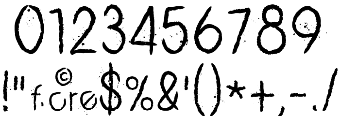 ZERO_CRE Font OTHER CHARS