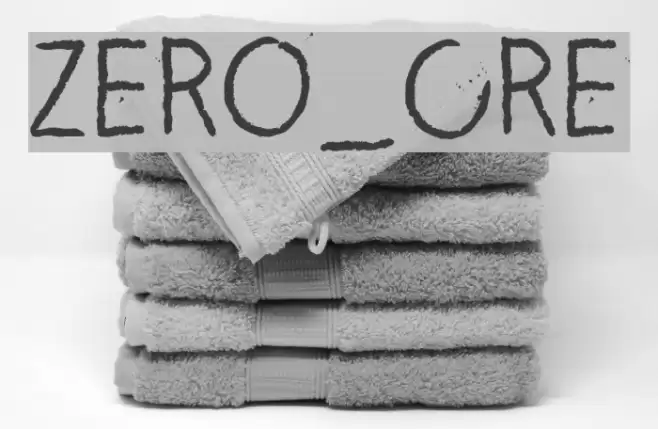 ZERO_CRE Font examples