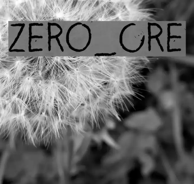 ZERO_CRE Font examples