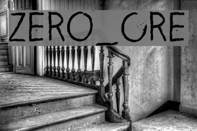 ZERO_CRE Font examples
