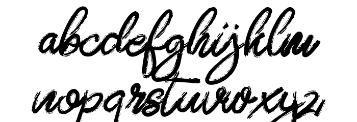 ZeBrushFREE Font LOWERCASE