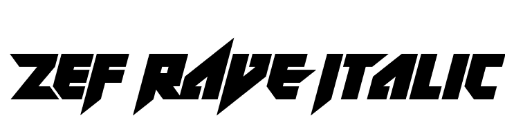 ZeF RAVE Italic  les polices de caractères gratuit tlcharger