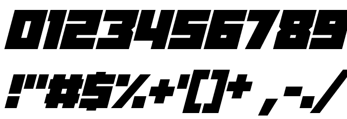 ZeF RAVE Italic Font OTHER CHARS