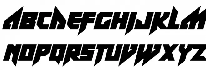 ZeF RAVE Italic Fonte MAIÚSCULAS