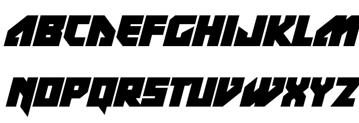 ZeF RAVE Italic Font LOWERCASE