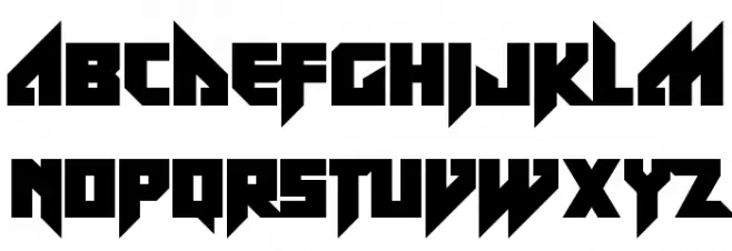 ZeF RAVE Schriftart Groß