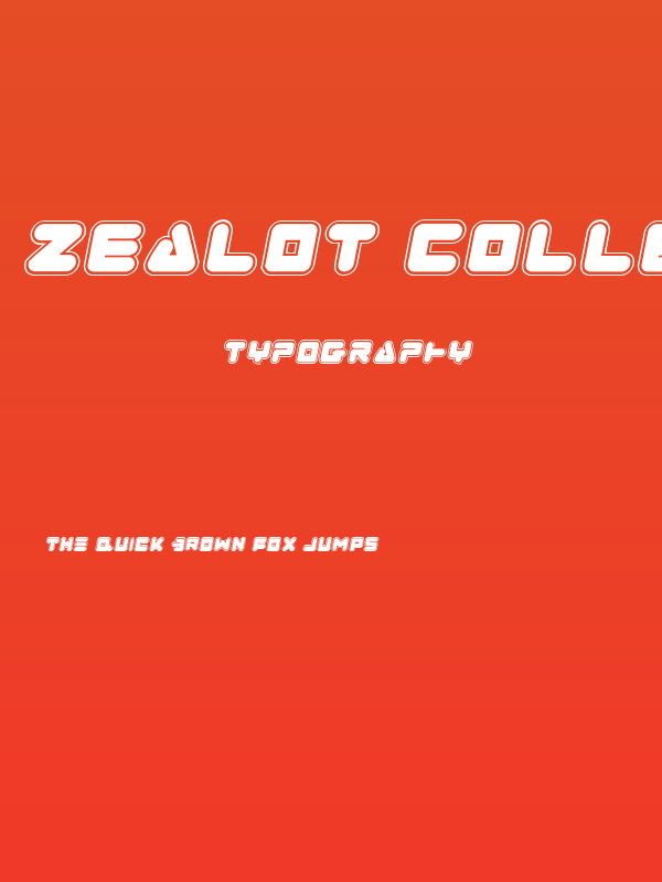Zealot College Italic Poster