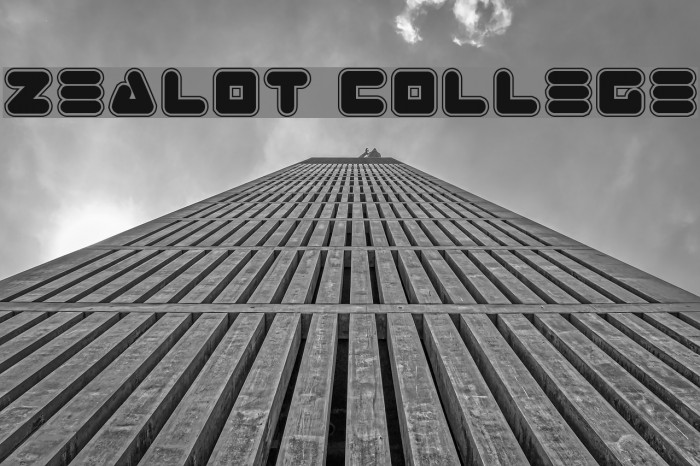 Zealot College Schriftart examples