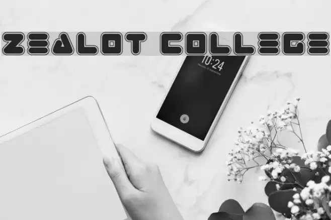 Zealot College Font examples