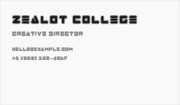 Zealot College Business Card