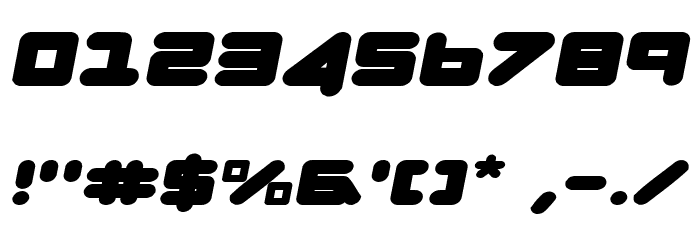 Zealot Expanded Italic Font OTHER CHARS