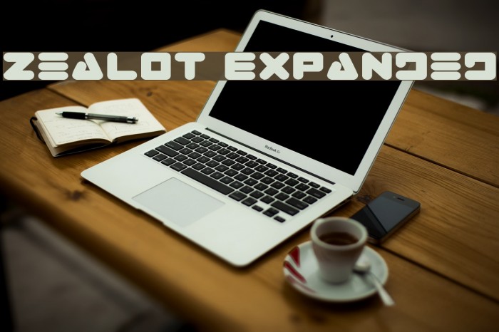 Zealot Expanded Font examples