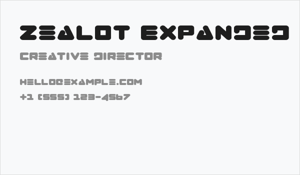 Zealot Expanded Business Card