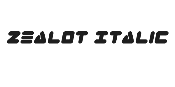 Zealot Italic Logo