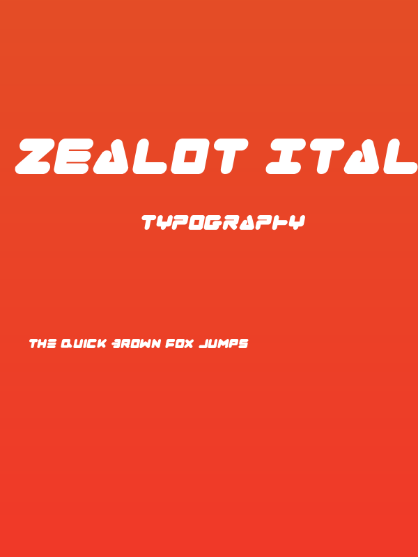 Zealot Italic Poster