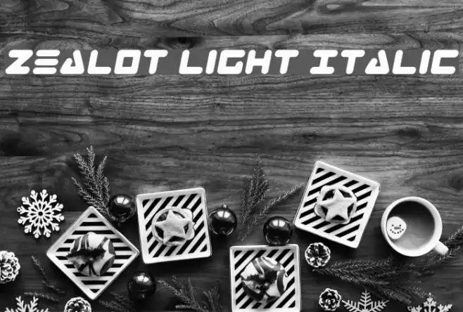 Zealot Light Italic Font examples