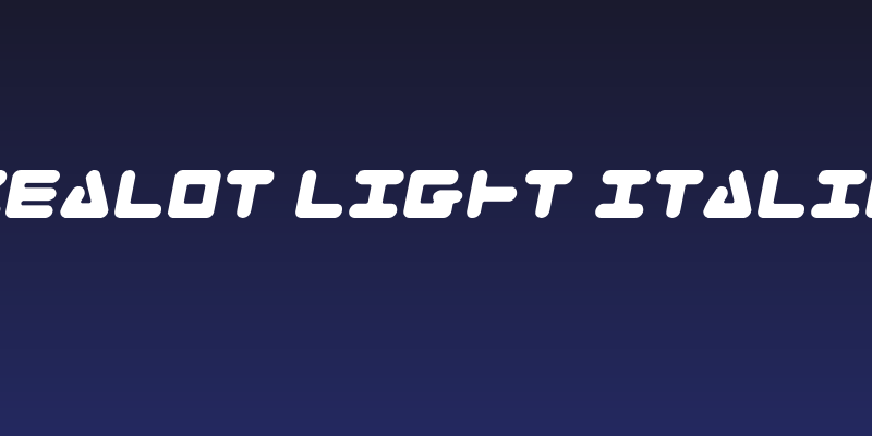 Zealot Light Italic Social Header