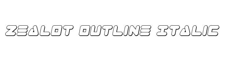 Zealot Outline Italic  Скачать бесплатные шрифты
