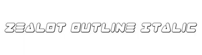 Zealot Outline Italic  تنزيل الخطوط