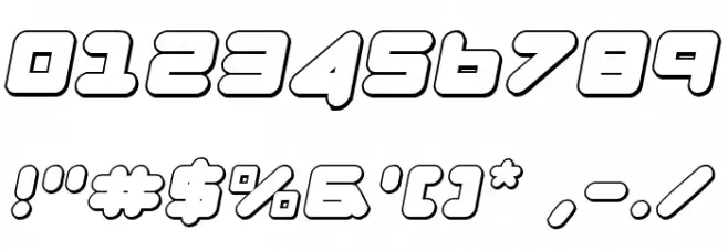 Zealot Outline Italic Font OTHER CHARS