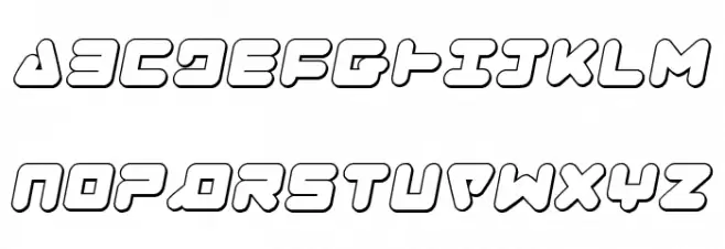 Zealot Outline Italic Schriftart Groß