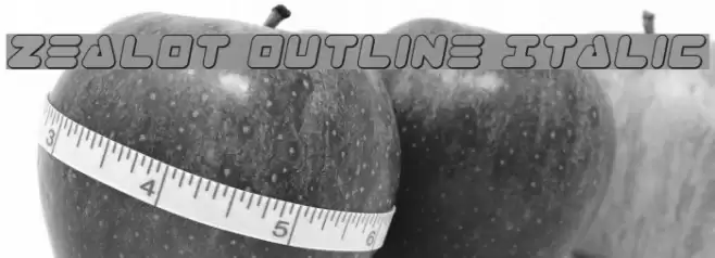 Zealot Outline Italic Font examples