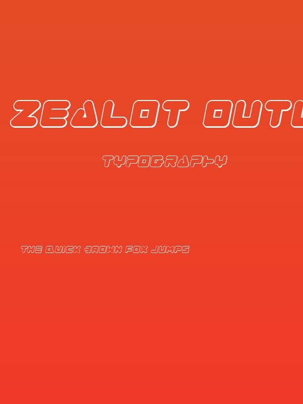 Zealot Outline Italic Poster