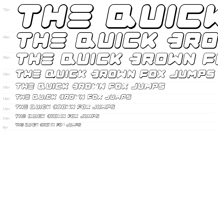 Zealot Outline Italic Waterfall